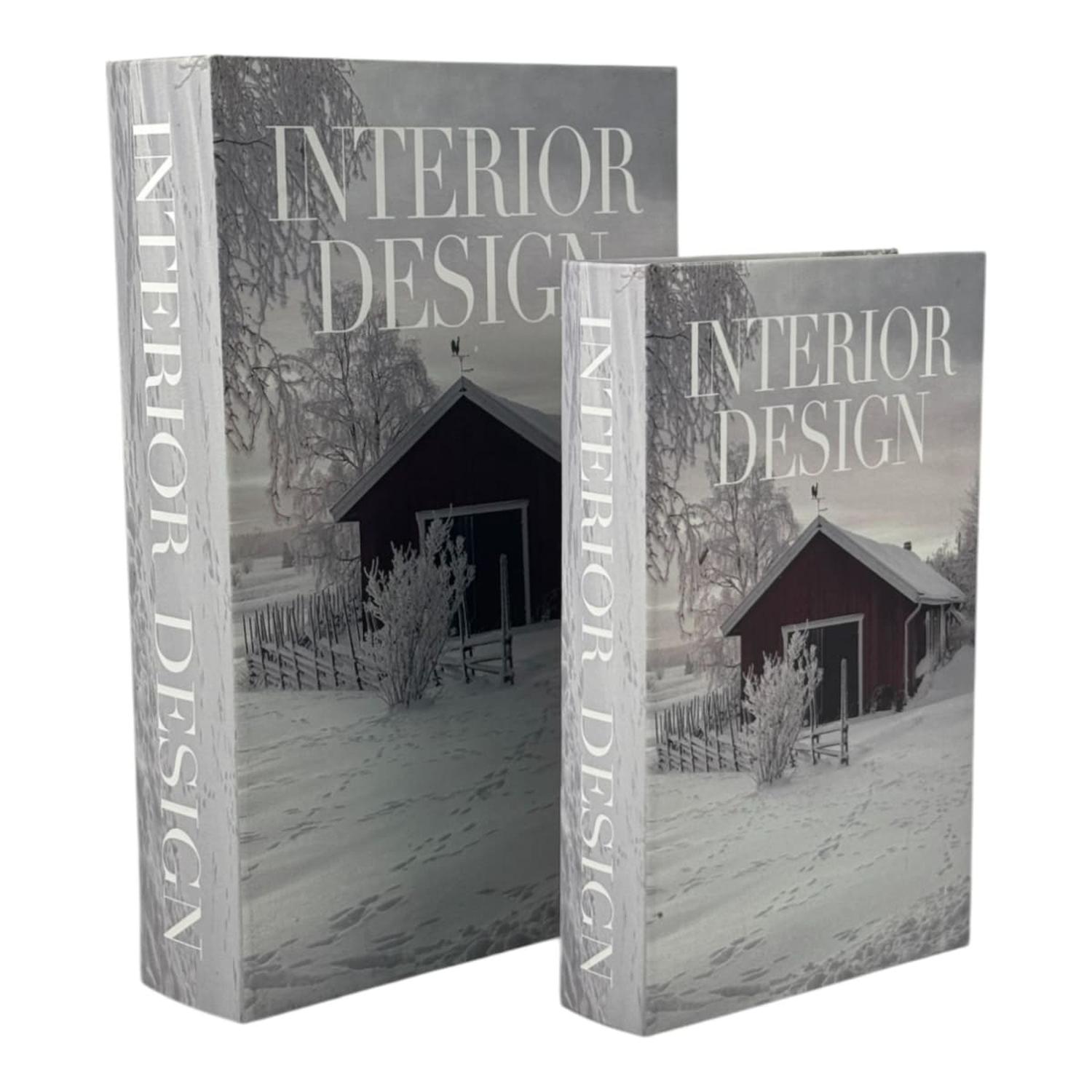 JUEGO DE LIBROS MDF 2PZ DECORATIVOS INTERIOR DESIGN - 1
