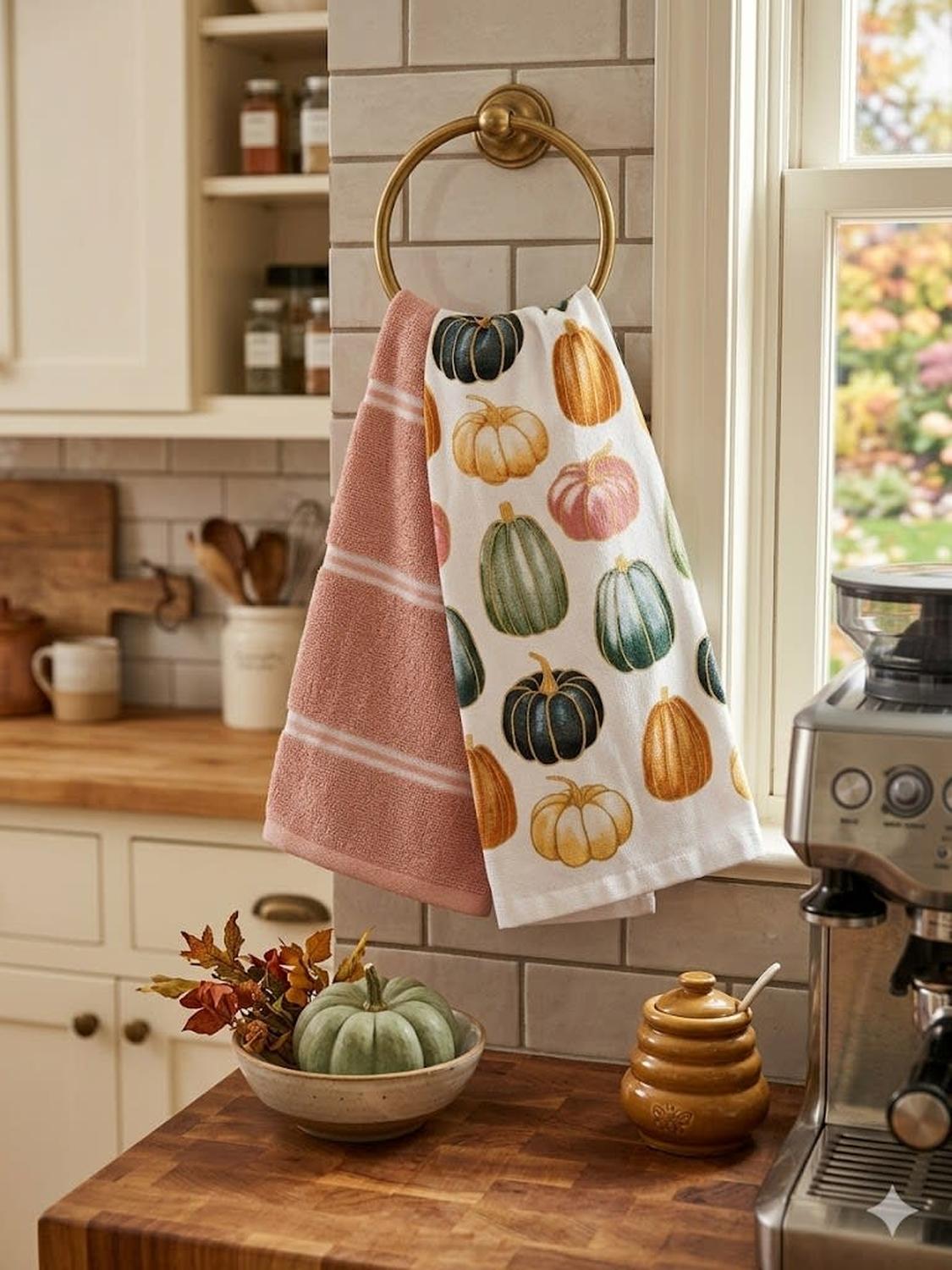 SET X2 PAÑOS SECADORES DE COCINA 100% ALGODÓN TOALLA DECORATIVO - 1