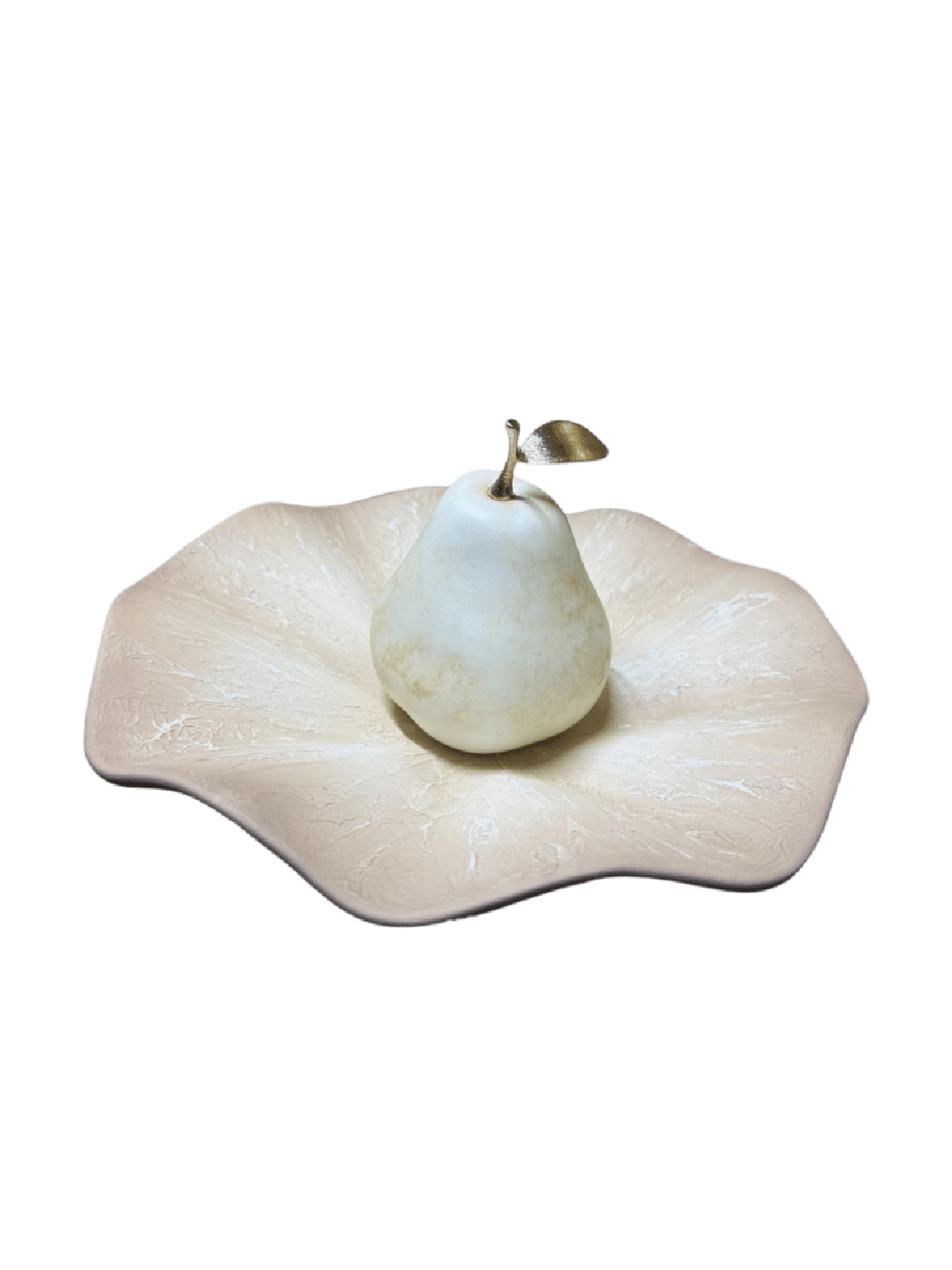 CENTRO DE MESA PERA DUNA ÁUREA CERÁMICA CAPUCCINO BEIGE - 3