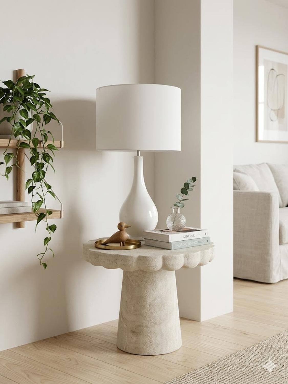 LÁMPARA DE MESA GLAM BLANCO GLOSS 65CM - 2