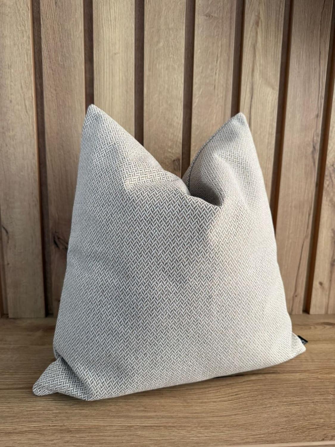 FUNDA DE COJÍN AUBEL BEIGE JACQUARD ESPIGA 45X45 CM - 2