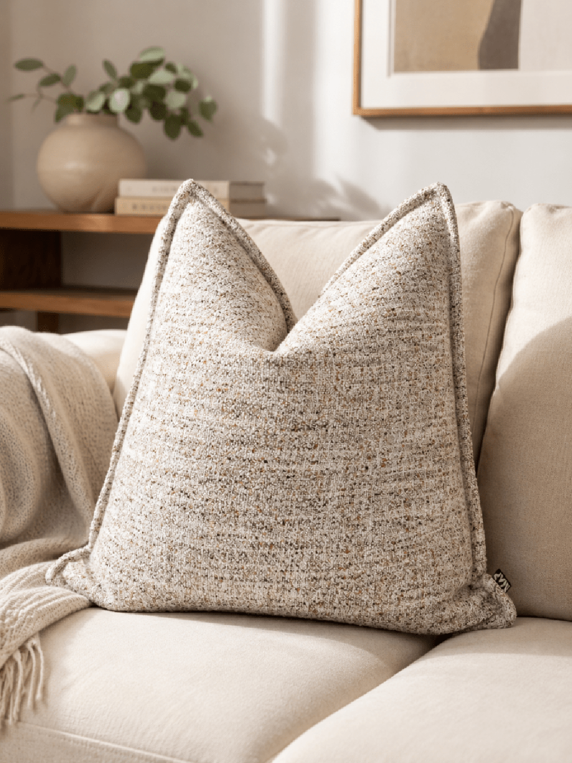 FUNDA DE COJÍN SAHARA BOUCLÉ 50X50 CM - 1