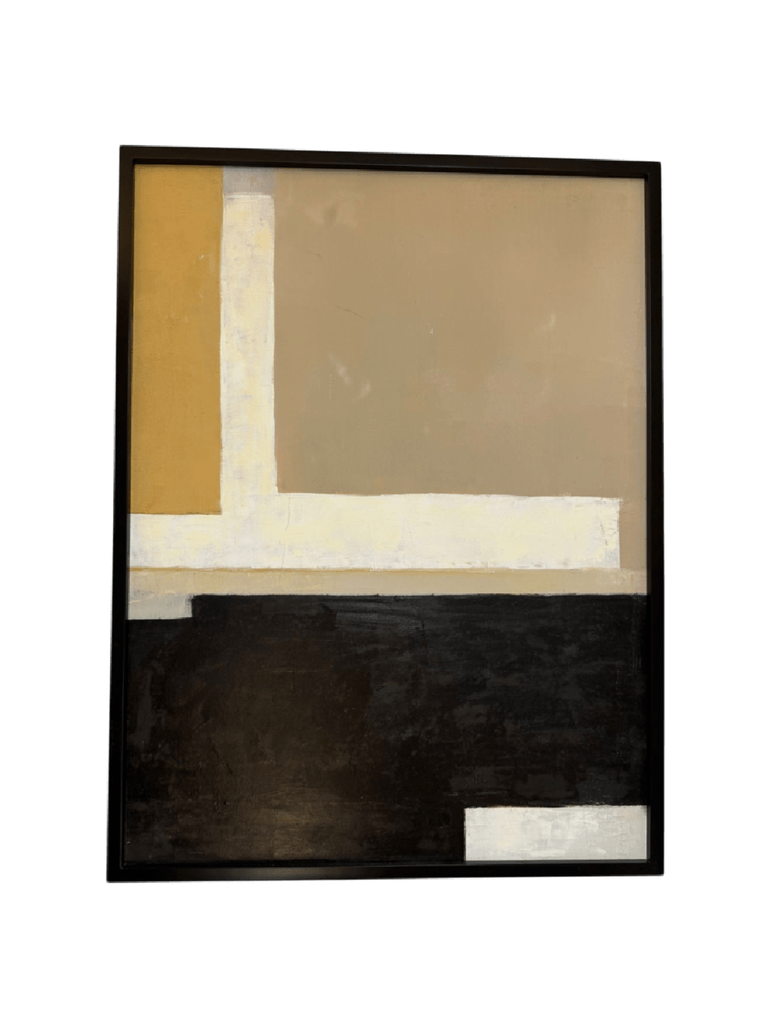 CUADRO AL ÓLEO HORIZONTE NEGRO ABSTRACTO MODERNO - 2