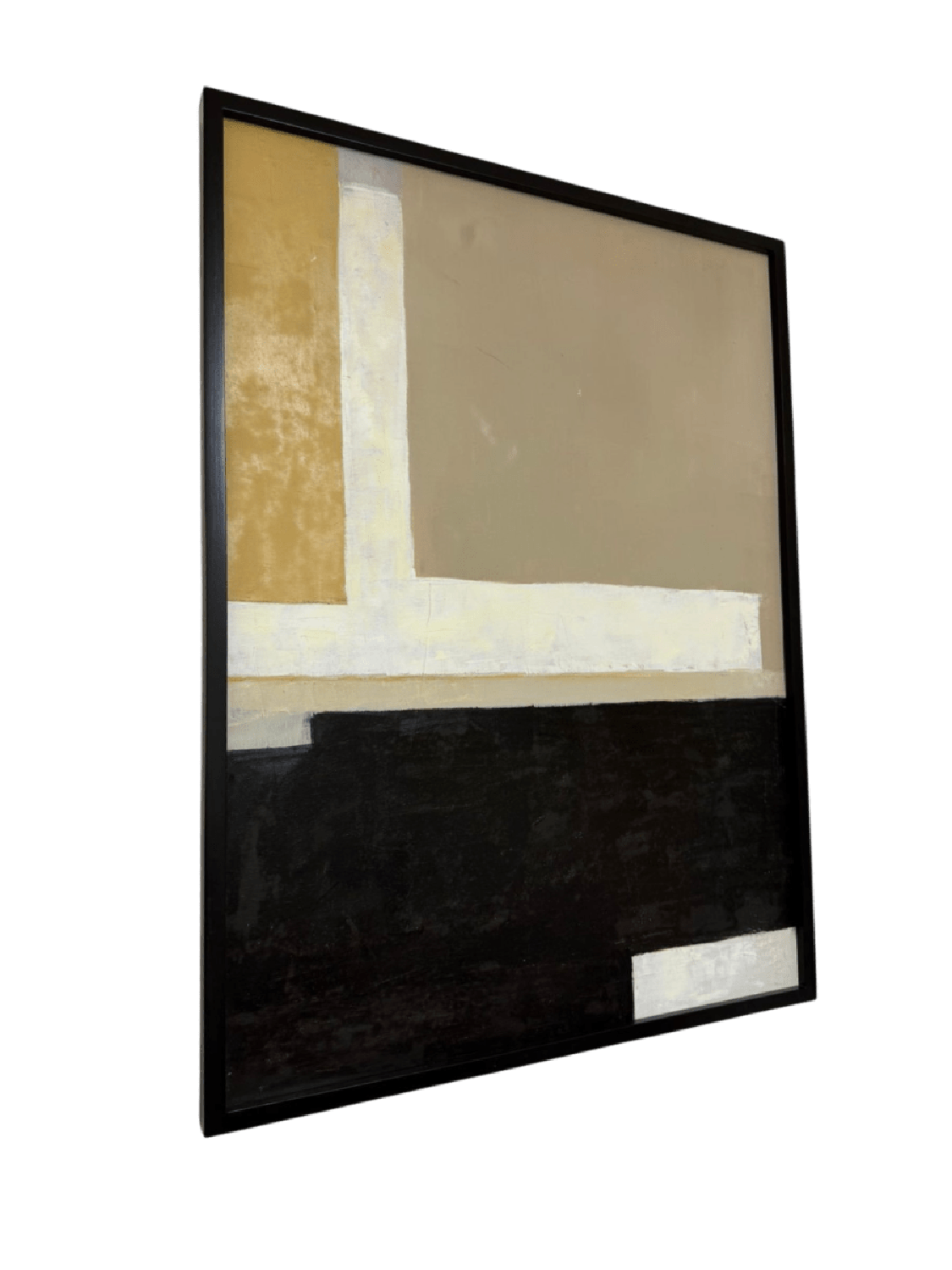 CUADRO AL ÓLEO HORIZONTE NEGRO ABSTRACTO MODERNO - 3