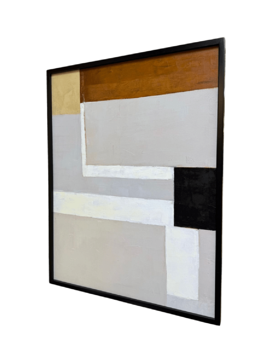 CUADRO AL ÓLEO GEOMETRÍA NEUTRA - 2