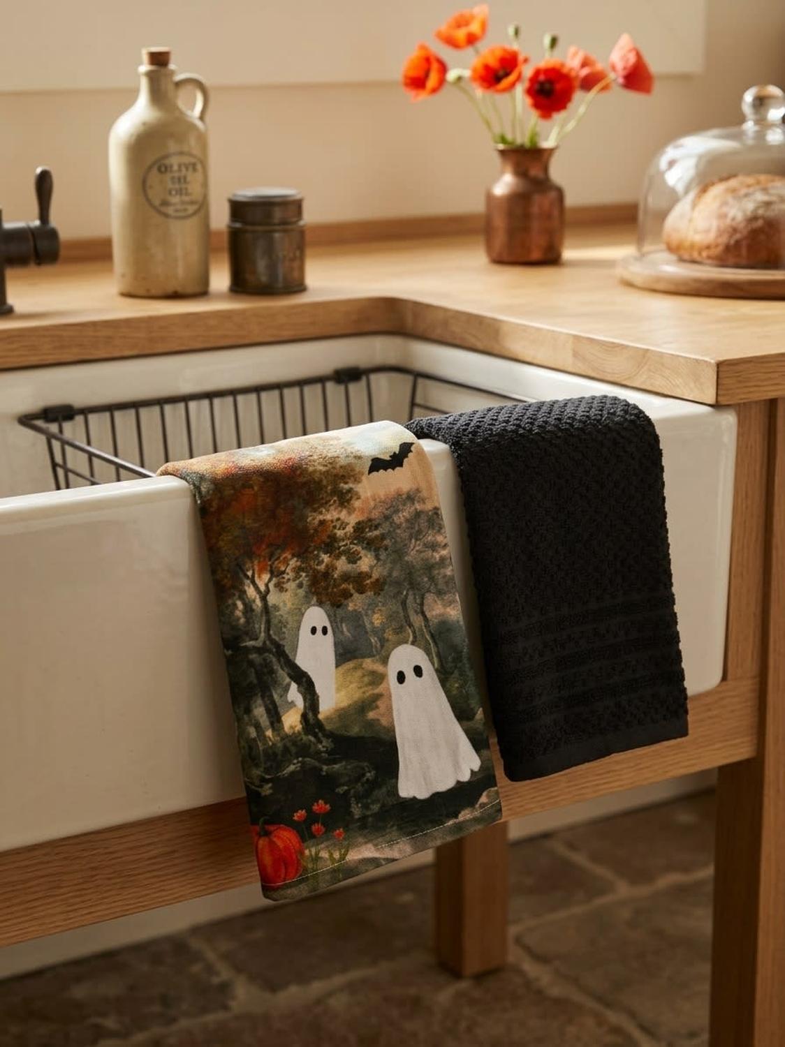 SET X2 SECADORES DE COCINA HALLOWEEN BOO - 1