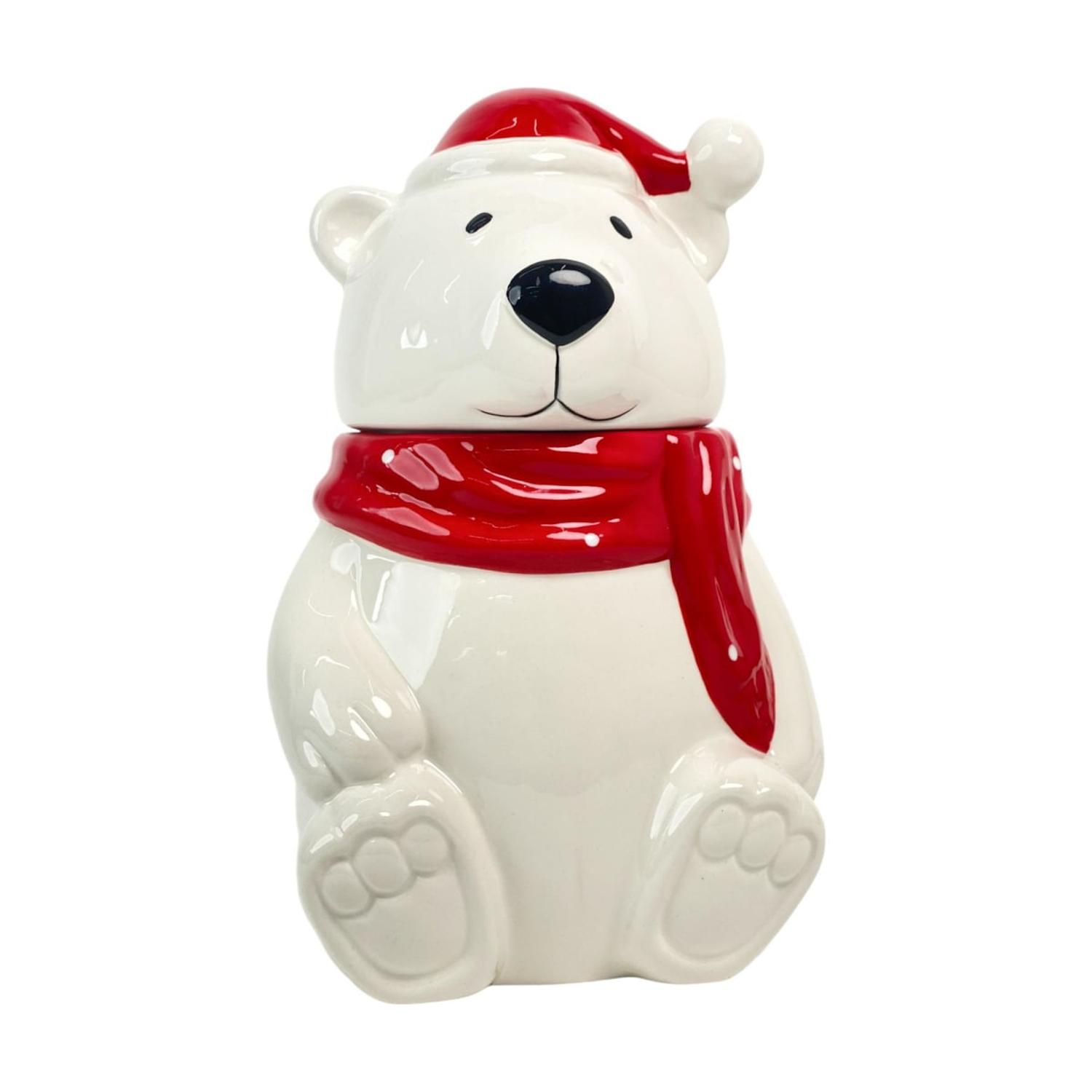 GALLETERO NAVIDEÑO DE CERÁMICA OSO POLAR - 3