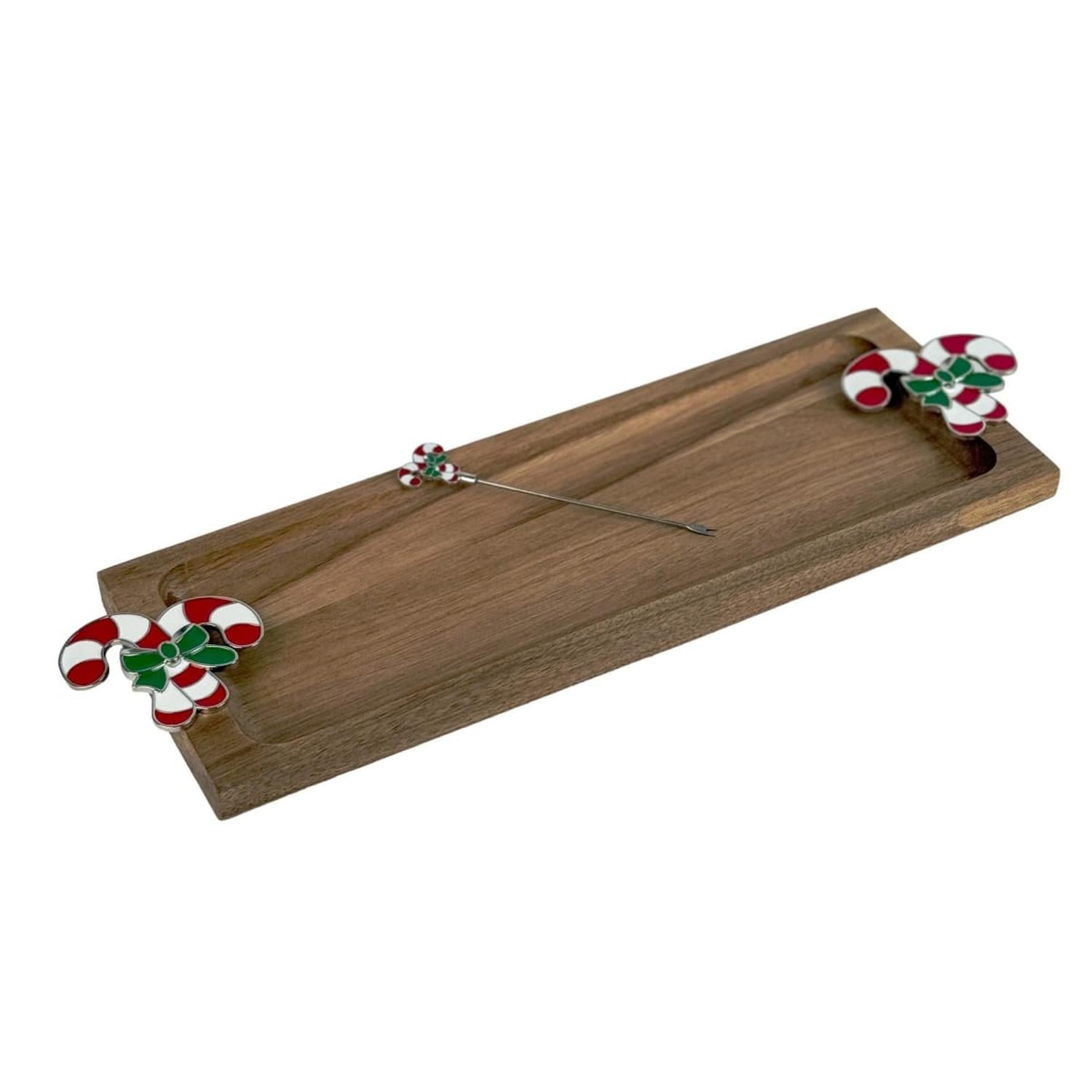 TABLA PARA QUESOS BASTÓN NAVIDEÑO CON PINCHOS - 2