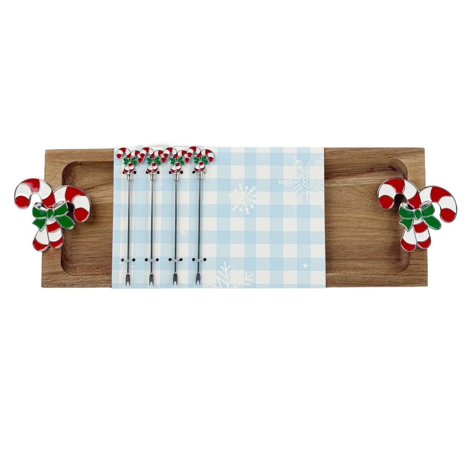 TABLA PARA QUESOS BASTÓN NAVIDEÑO CON PINCHOS - 4