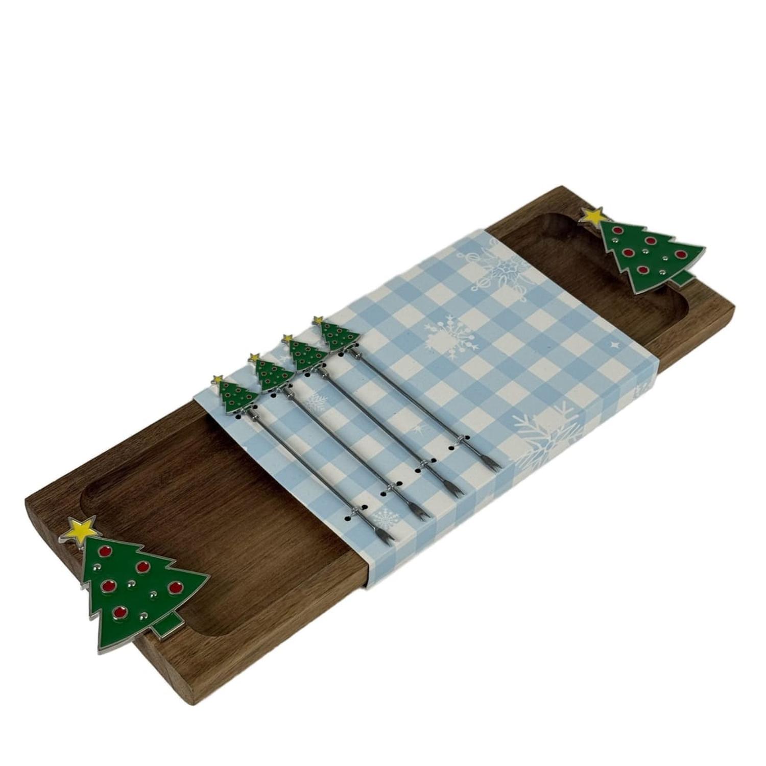 TABLA PARA QUESOS PINO NAVIDEÑO CON PINCHOS - 2