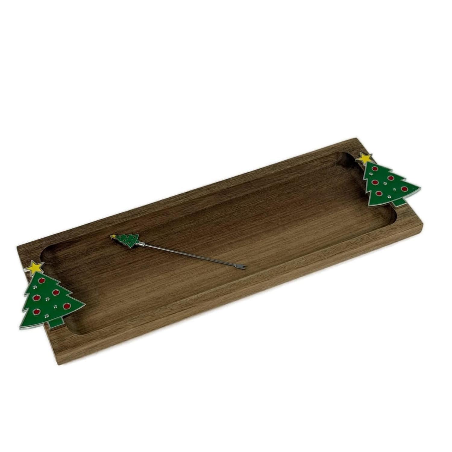 TABLA PARA QUESOS PINO NAVIDEÑO CON PINCHOS - 3