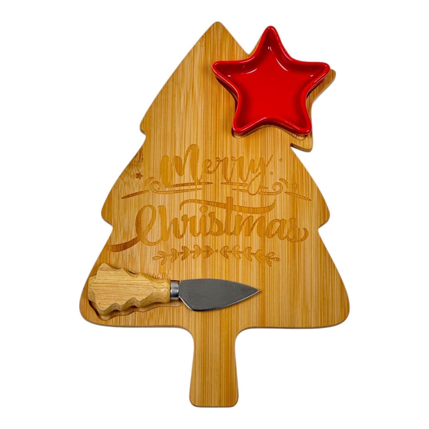 TABLA PARA QUESOS PINO BAMBÚ - NAVIDAD - 2