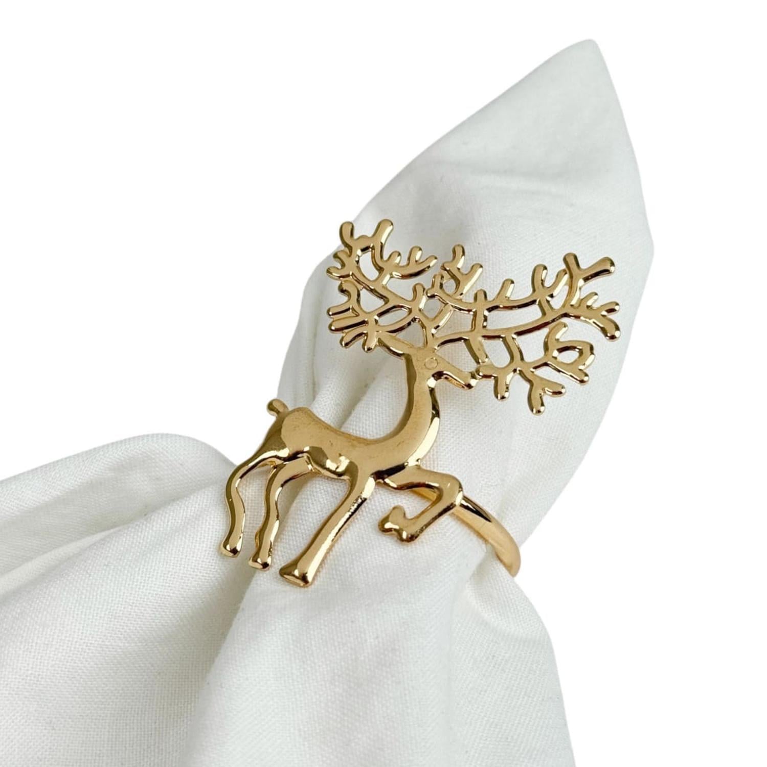 SET X2 ANILLOS DE SERVILLETA RENO GOLD - 2