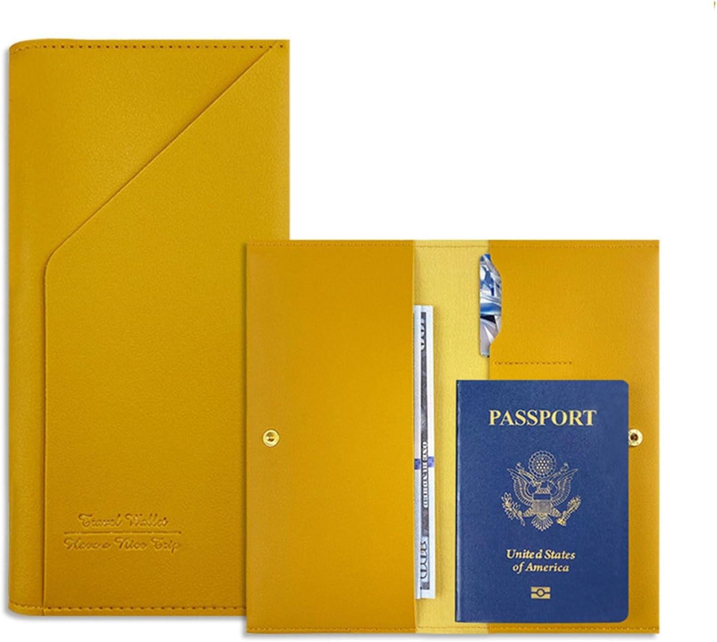 PORTA PASAPORTE DE CUERO PU POLIURETANO LIZO - 1