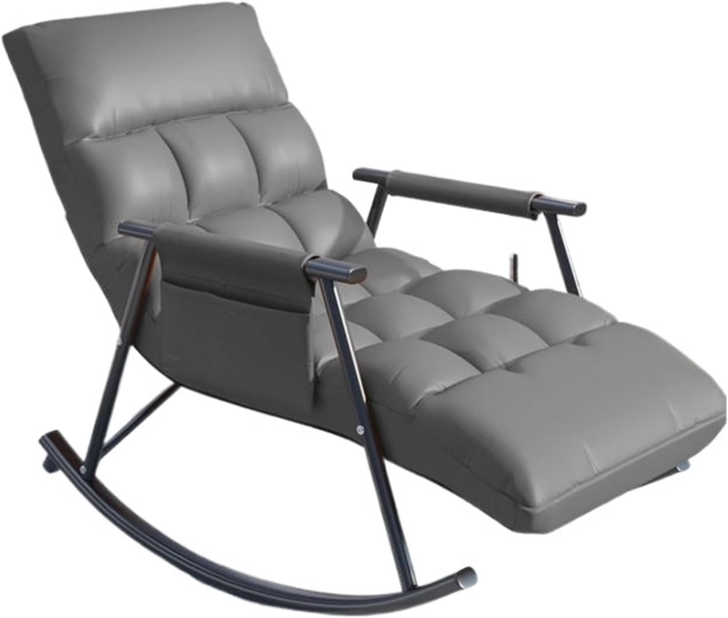 SILLA SILLÓN SOFÁ GRIS MECEDORA RECLINABLE TERRAZA - 1