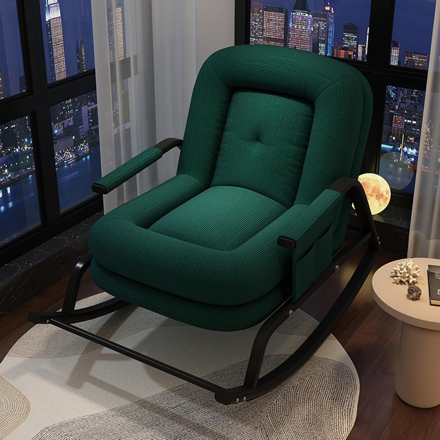 SILLA SILLÓN MECEDORA SOFÁ RECLINABLE PLEGABLE SALA TERRAZA JARDÍN VERDE - 1