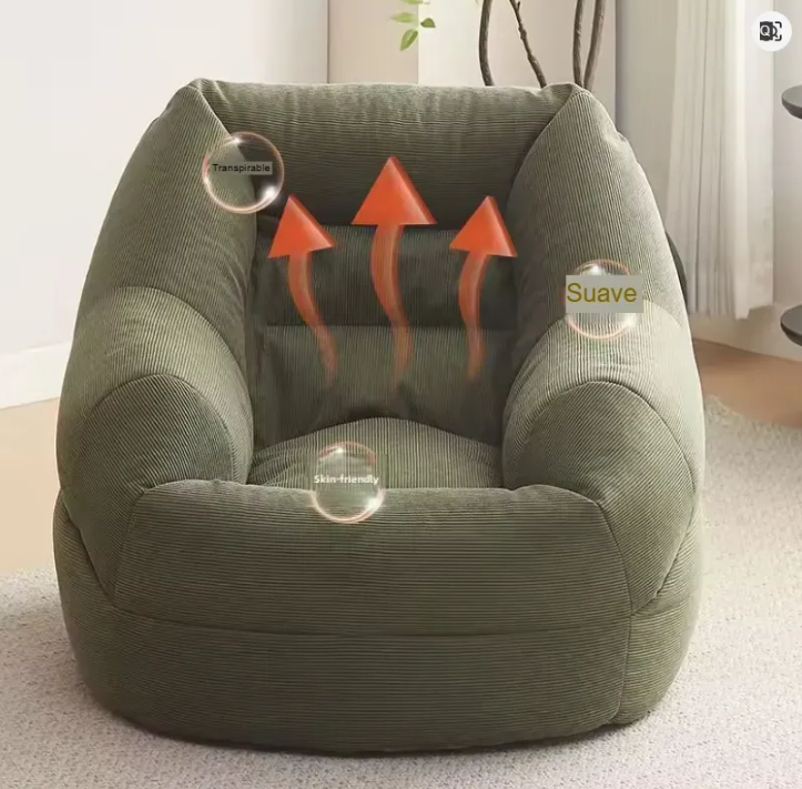 PUFFS SOFÁ SILLÓN Y REPOSAPIES TERRAZA DORMITORIO SALA OFICINA RELLENO POLIESTIRENO LAVABLE - 5