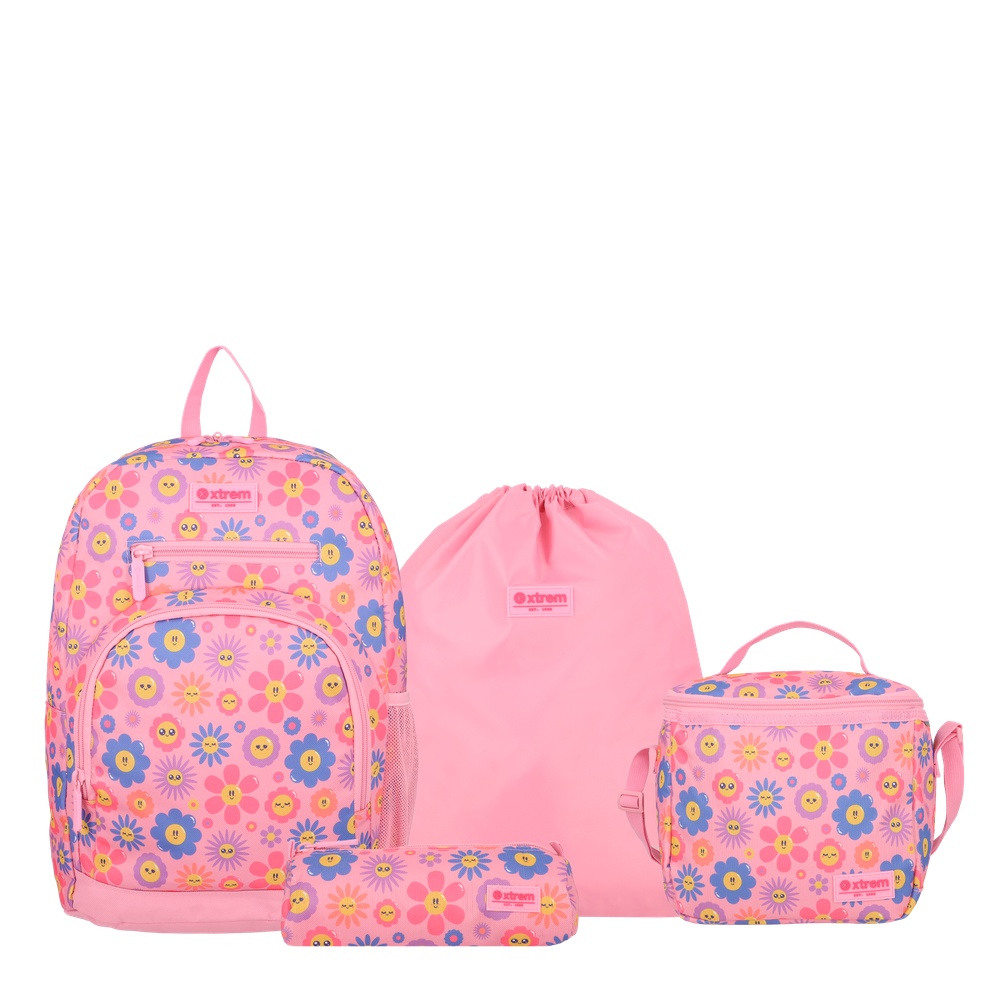 MOCHILA MULTIPACK 6XT PINK FLOWER - 1