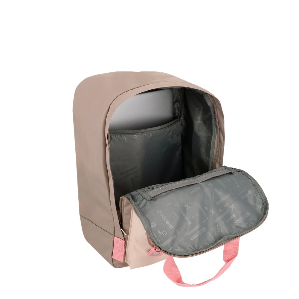 MOCHILA PORTALAPTOP MONROE 6XT 15' PINK/TAUPE - 4