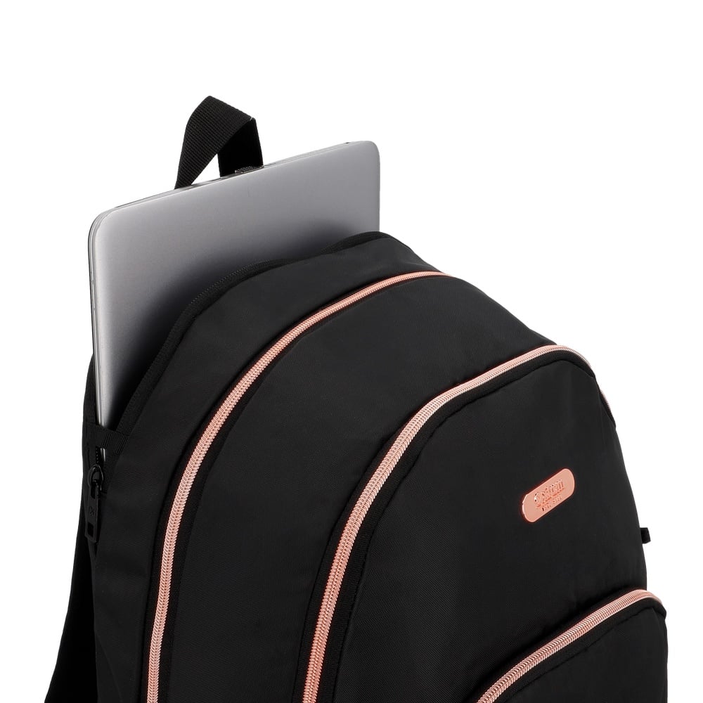 MOCHILA PORTALAPTOP KANSAS XTREM 6XT 15' BLACK/ROSE GOLD - 7