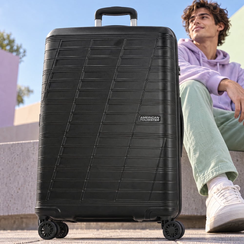 MALETA RÍGIDA SURFTIME GRANDE METALLIC BLACK - 1