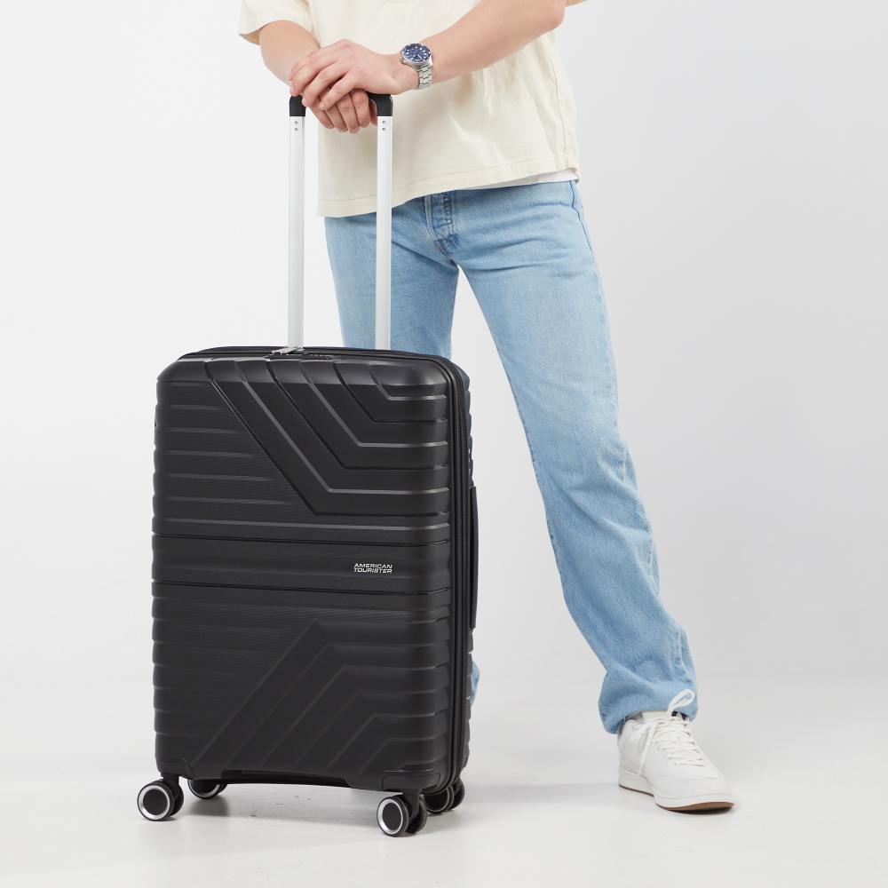 MALETA RÍGIDA FLYTWIST MEDIANA SHADOW BLACK - 1