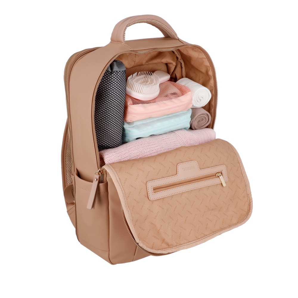 MOCHILA DE VIAJE LONDRES GRANDE BEIGE - 5