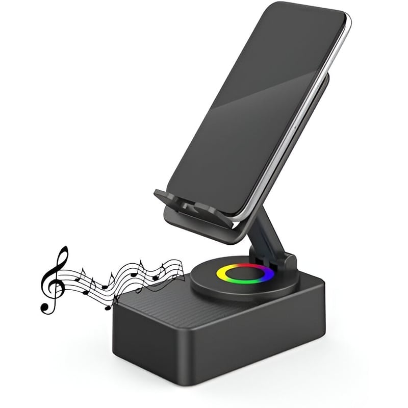 SOPORTE PARA CELULAR CON BOCINA BLUETOOTH - 1