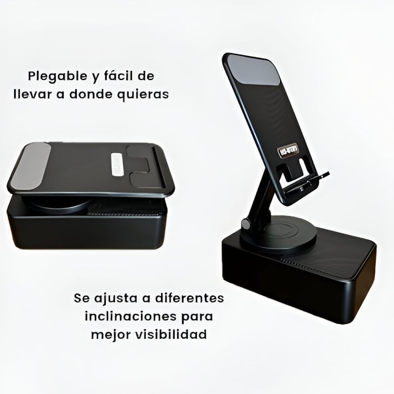 SOPORTE PARA CELULAR CON BOCINA BLUETOOTH - 2
