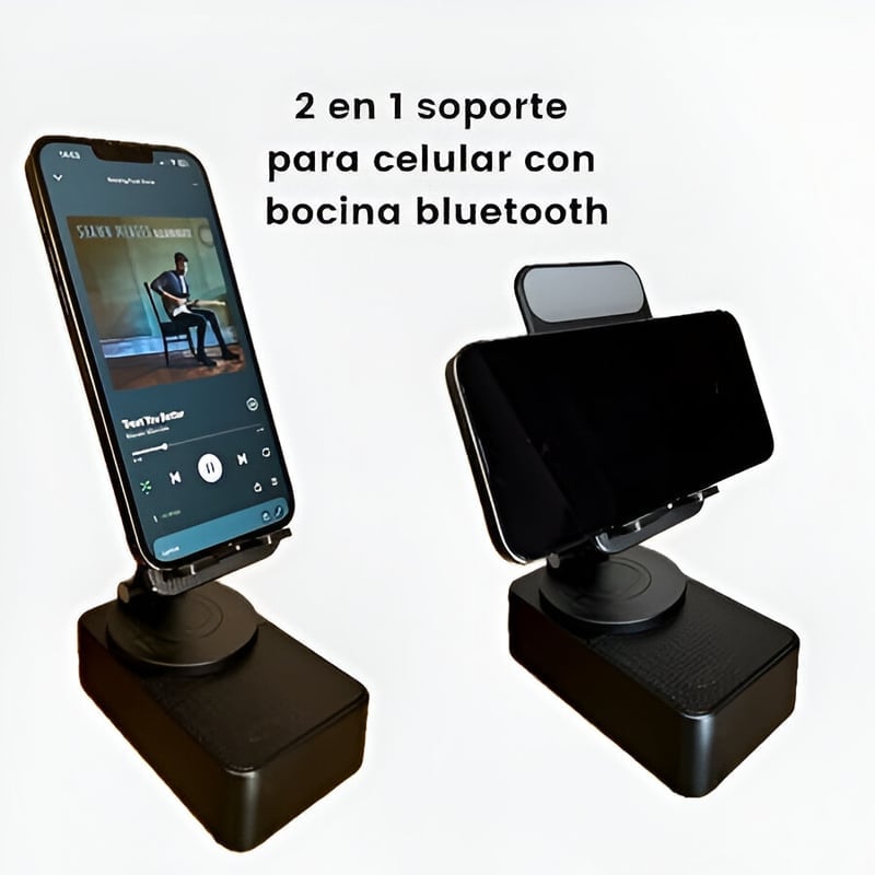 SOPORTE PARA CELULAR CON BOCINA BLUETOOTH - 3