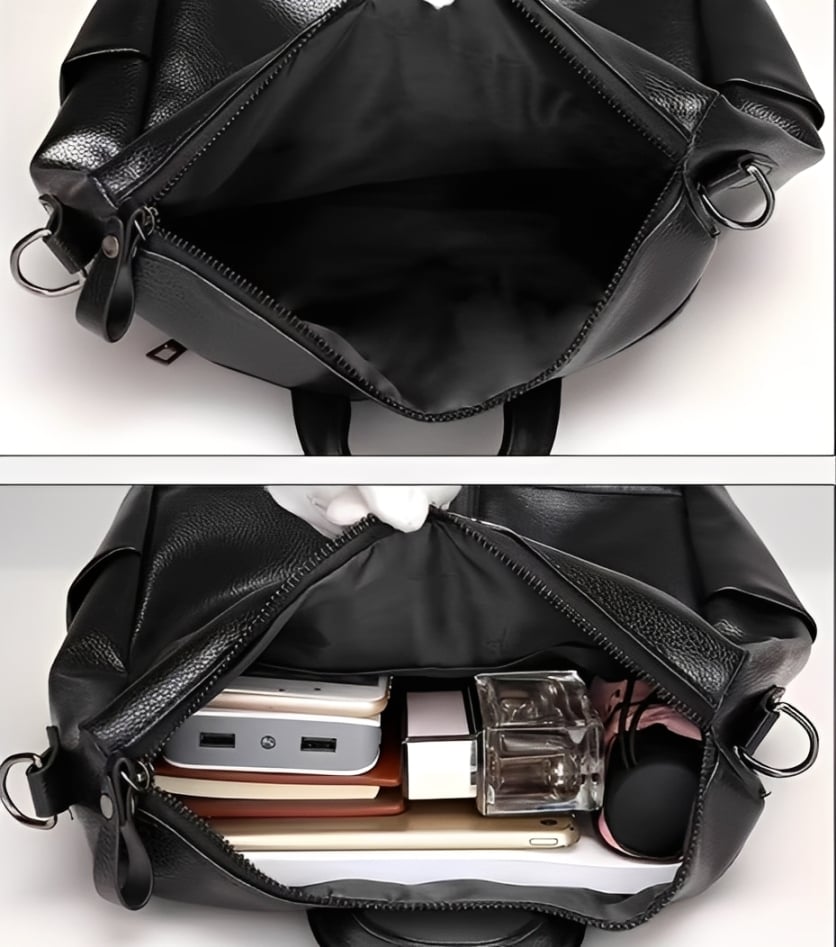 MOCHILA DE CUERO PARA MUJER - ELEGANCIA URBANA - 3