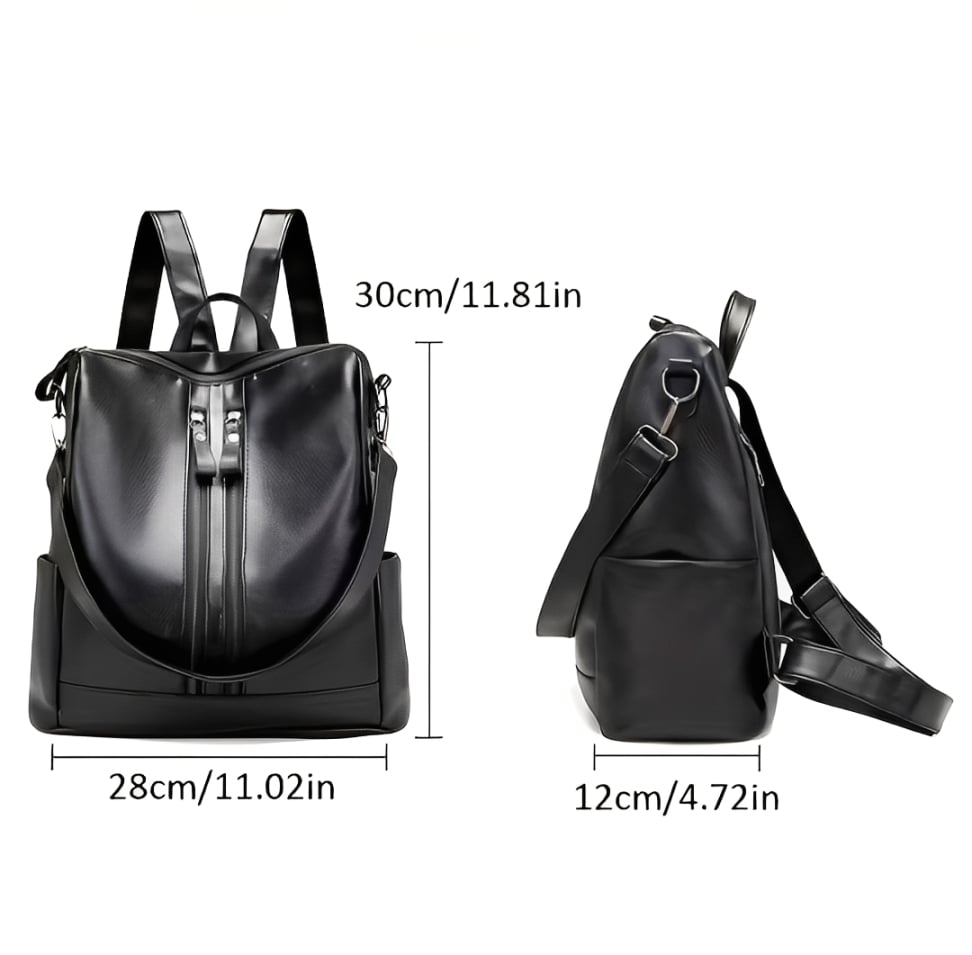MOCHILA DE CUERO PARA MUJER - ELEGANCIA URBANA - 4