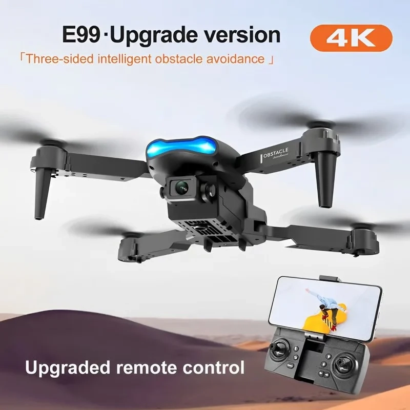 DRON PROFESIONAL E99 PRO DOBLE CAMARA HD ESTUCHE Y REPUESTO - 2