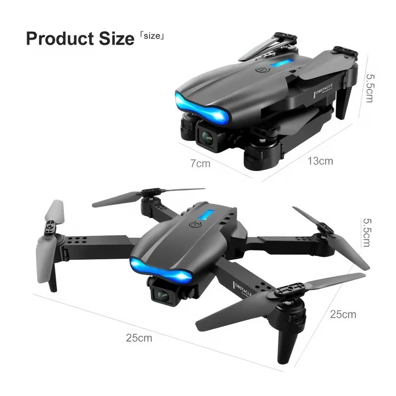 DRON PROFESIONAL E99 PRO DOBLE CAMARA HD ESTUCHE Y REPUESTO - 6