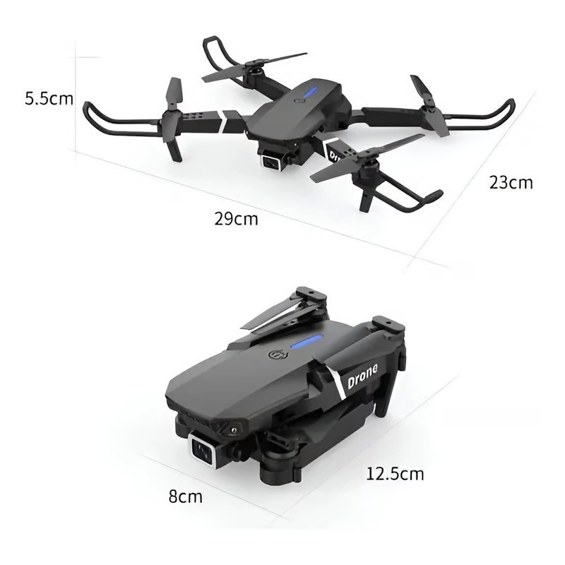 DRON E88 PRO DOBLE CAMARA HD SHOOTING ESTUCHE Y REPUESTO - 6