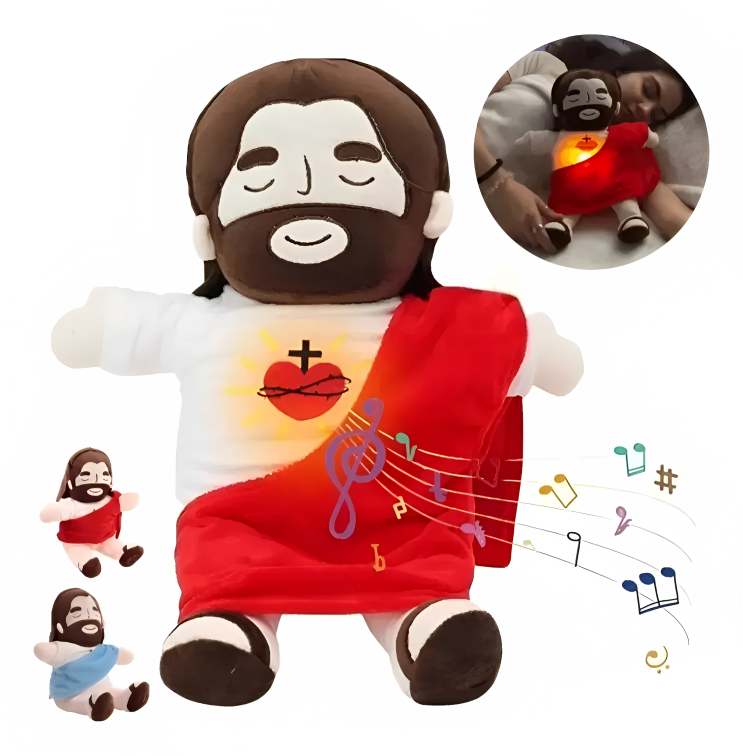 PELUCHE DE JESÚS MUSICAL CON LUCES Y SONIDO DE RESPIRACIÓN - 1