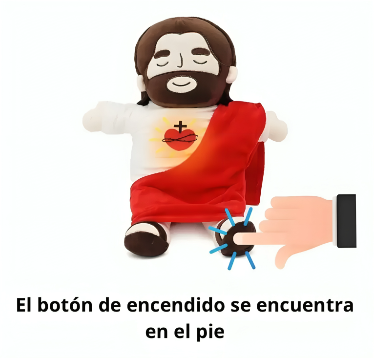 PELUCHE DE JESÚS MUSICAL CON LUCES Y SONIDO DE RESPIRACIÓN - 4