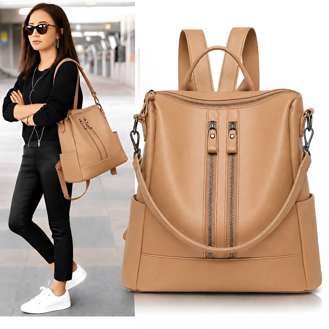 MOCHILA MILAN DE CUERO PARA MUJER - NUEVA VERSIÓN COREANA 2026 - 1