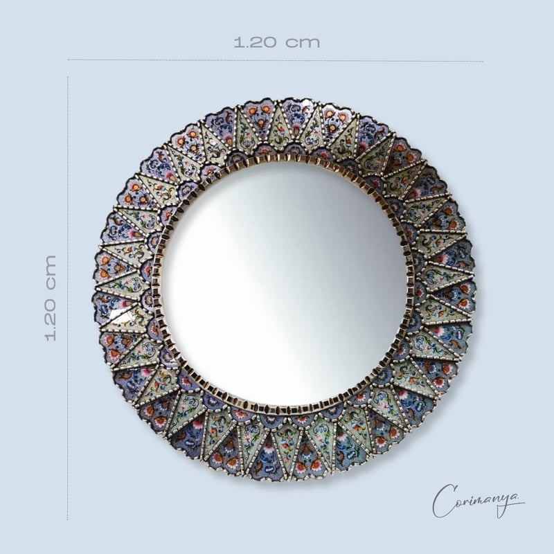 ESPEJO ARO LILA AZUL CUSCAJA 120CM - 1