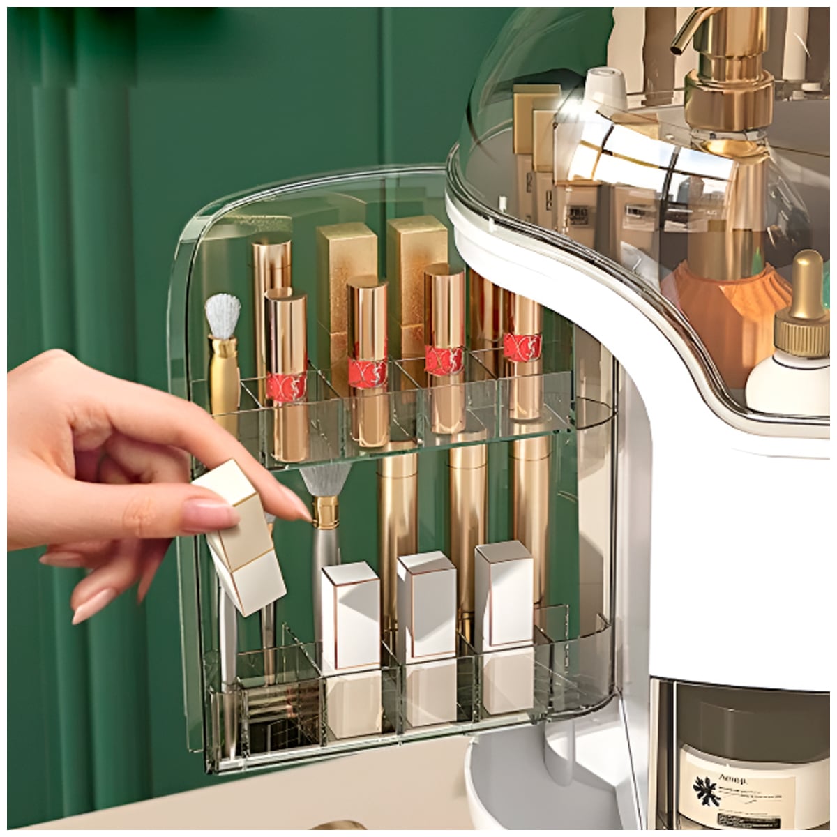 ORGANIZADOR DE MAQUILLAJE BLANCO - 3