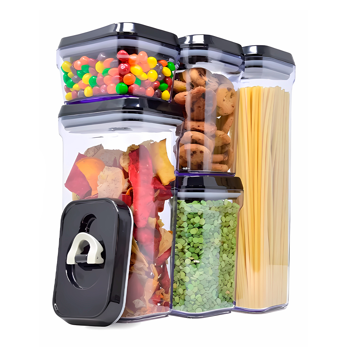 ORGANIZADORES COCINA SET 5 FRASCOS - 1