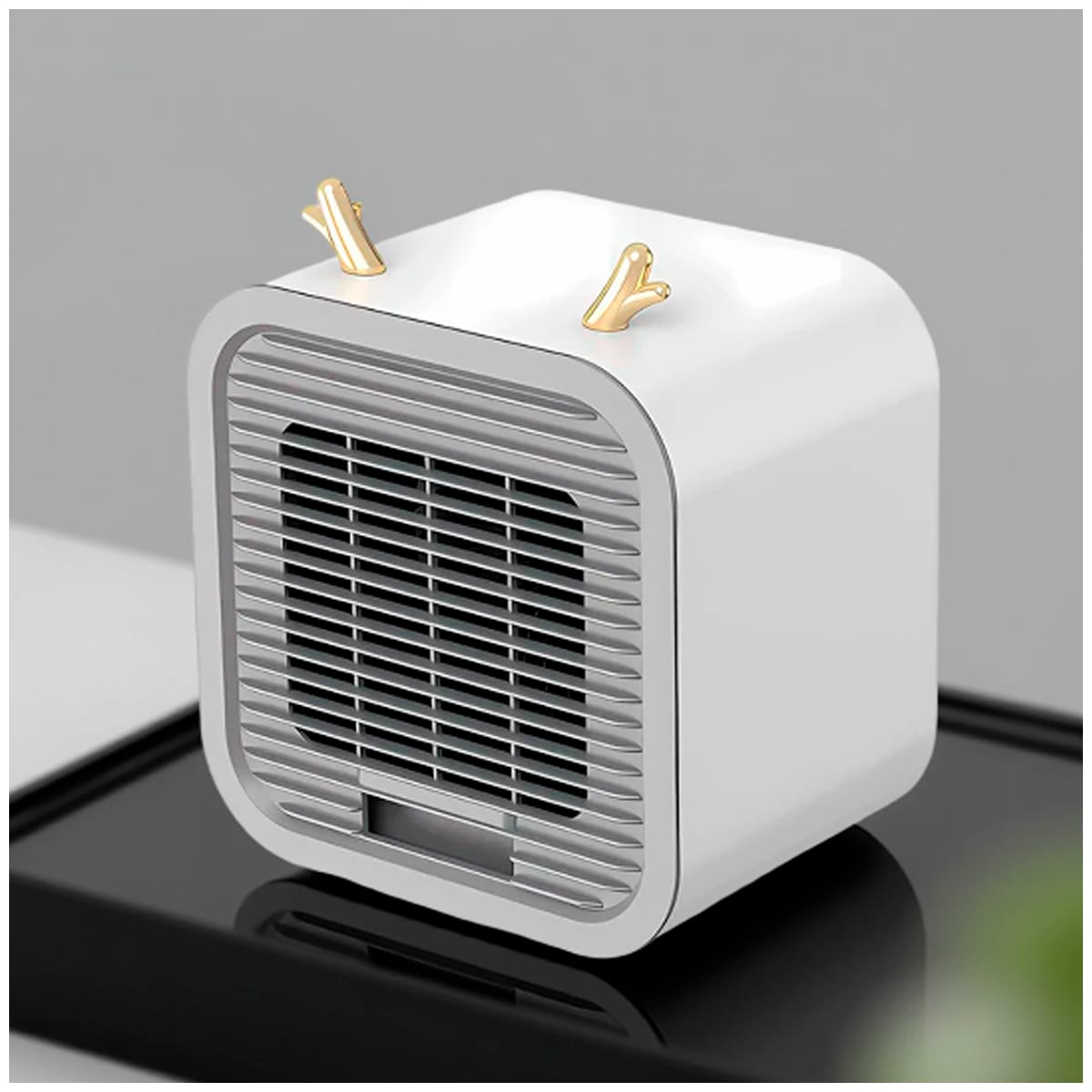 MINI VENTILADOR ENFRIADOR ESCRITORIO GRIS - 1