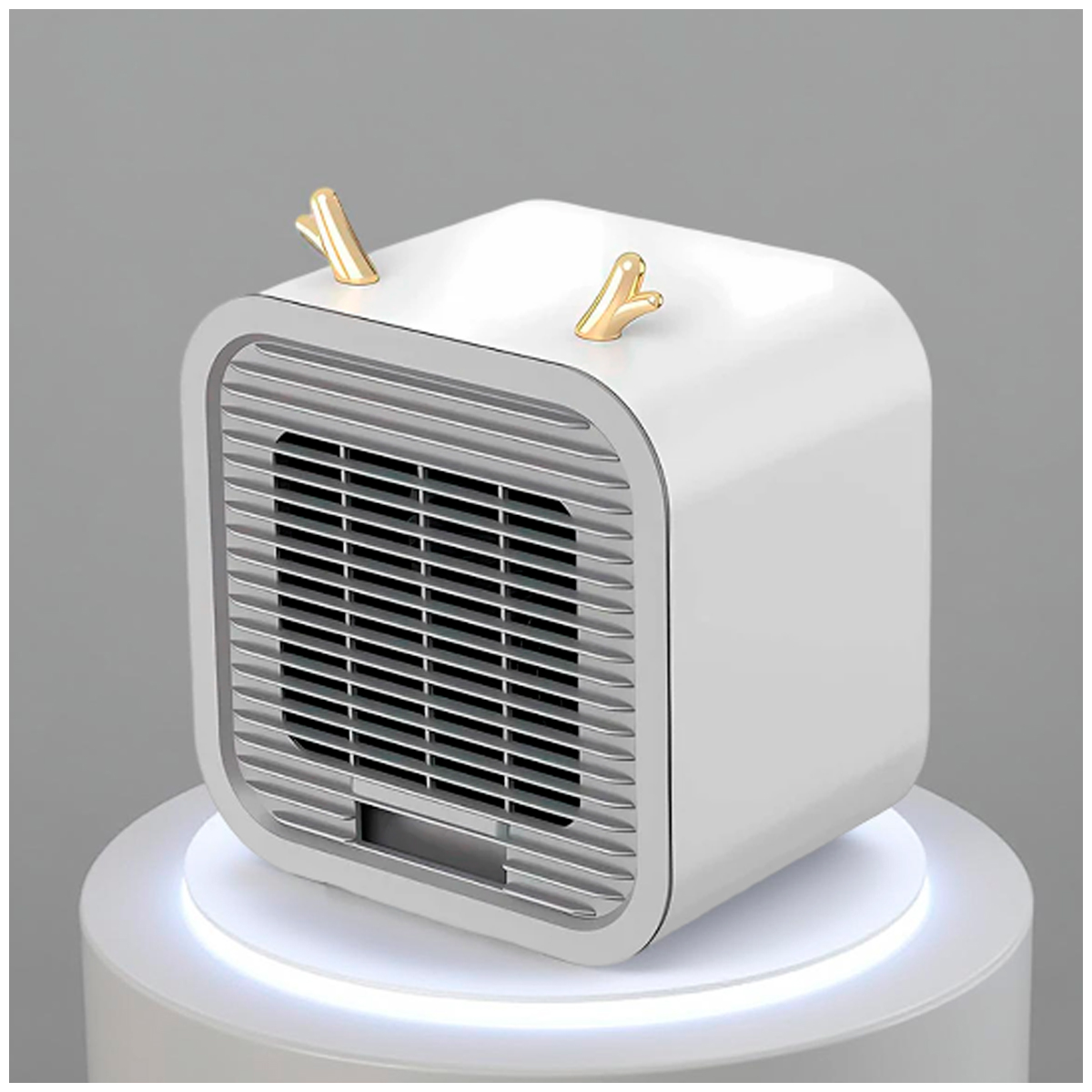 MINI VENTILADOR ENFRIADOR ESCRITORIO GRIS - 3