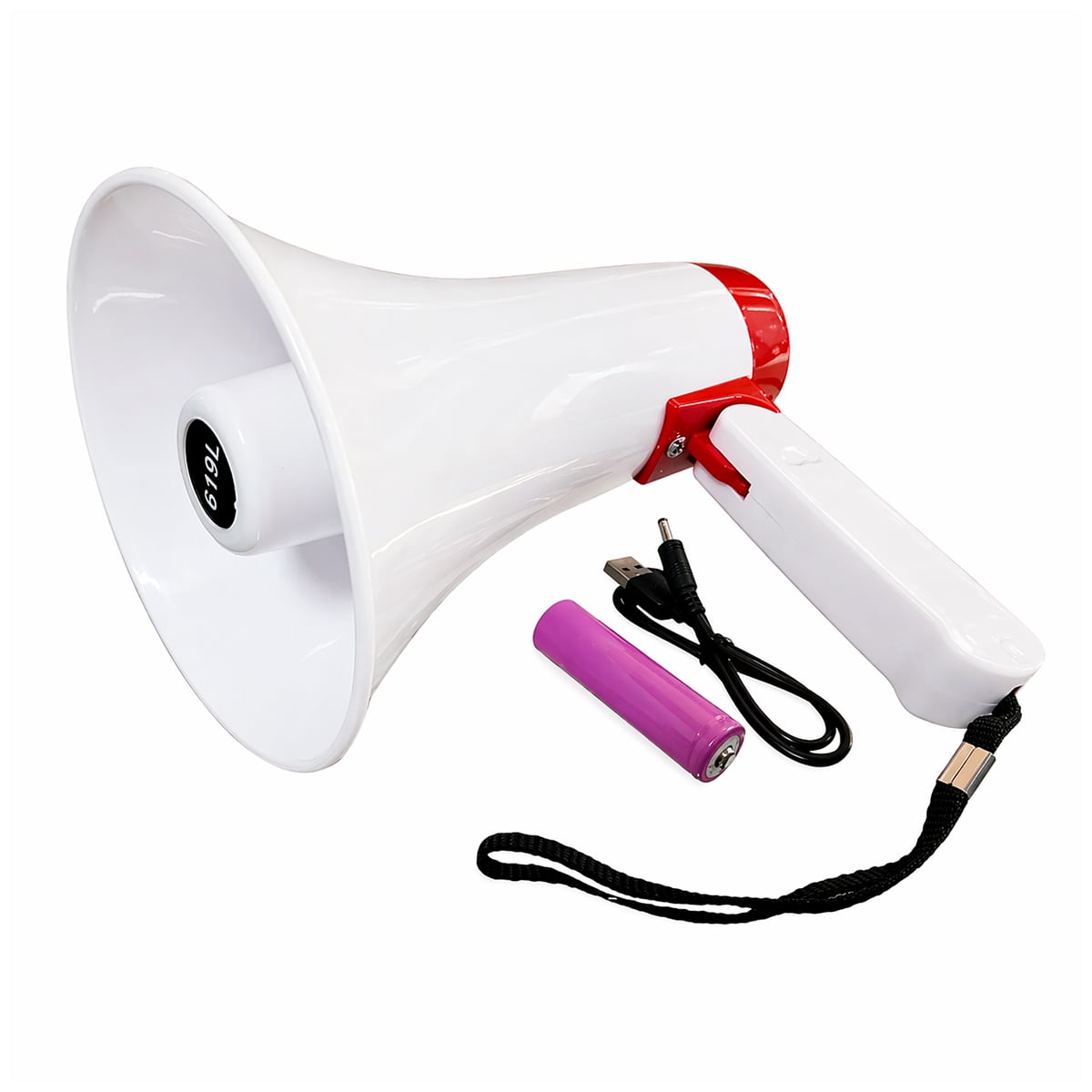 MEGÁFONO PORTÁTIL CON GRABADORA BLUETOOH ROJO - 1