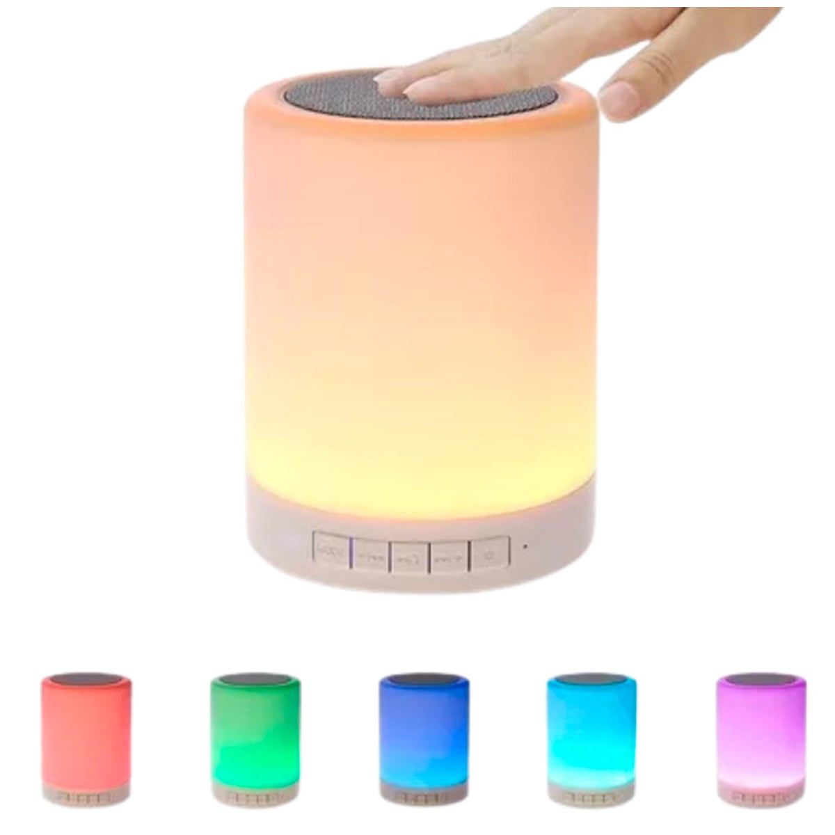 PARLANTE BLUETOOTH TOUCH 2 EN 1 CON LUCES LED MULTICOLOR CON CARGA USB - 1