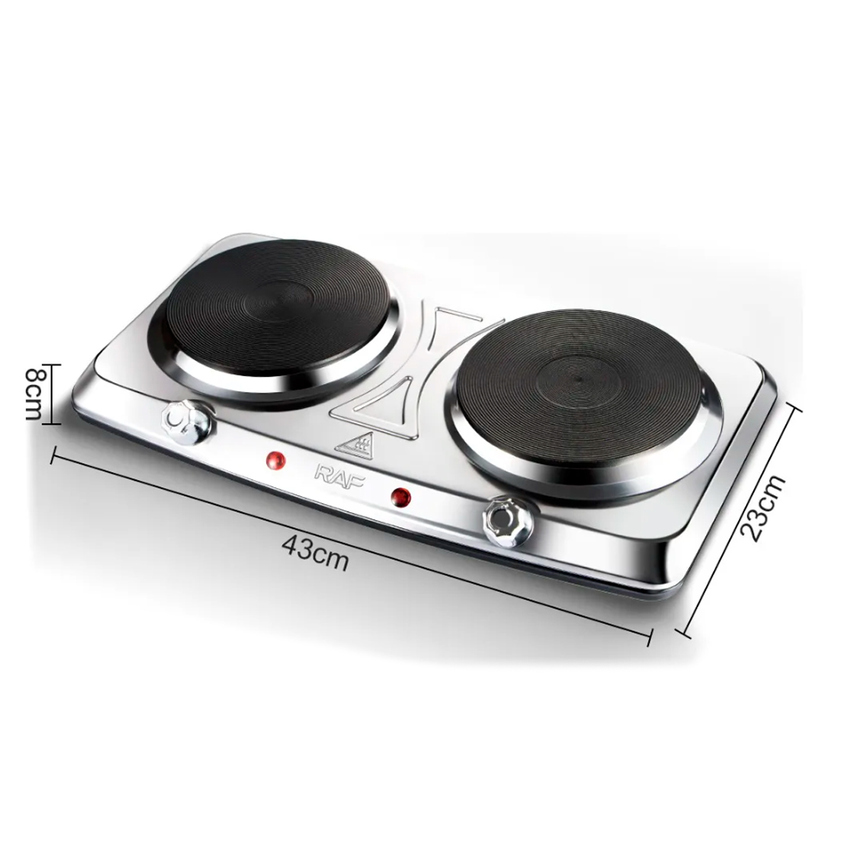 COCINA ELÉCTRICA 2 HORNILLAS 2000W RAF R.8205 - 2
