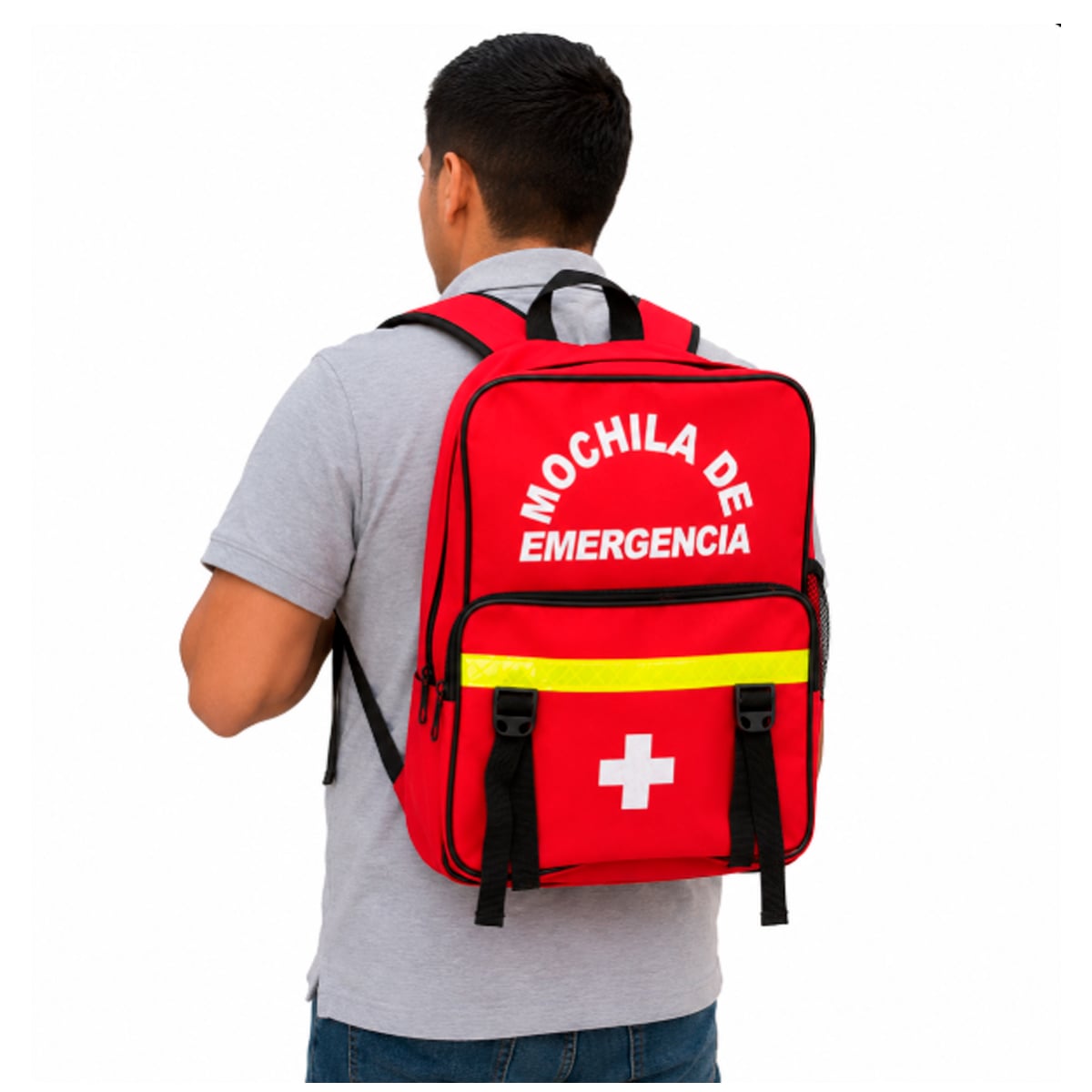 MOCHILA DE EMERGENCIA MULTIFUNCIONAL DE ALTA CAPACIDAD ROJO - 2