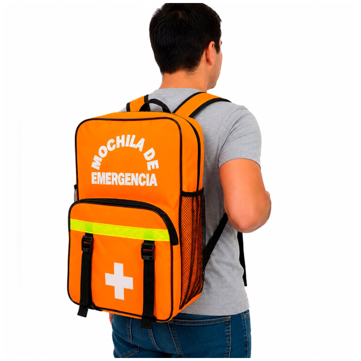 MOCHILA DE EMERGENCIA MULTIFUNCIONAL DE ALTA CAPACIDAD NARANJA - 2