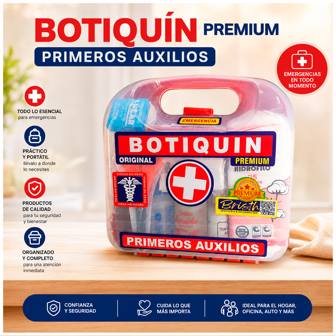 BOTIQUÍN DE EMERGENCIA TIPO LONCHERA PRIMEROS AUXILIOS - 2