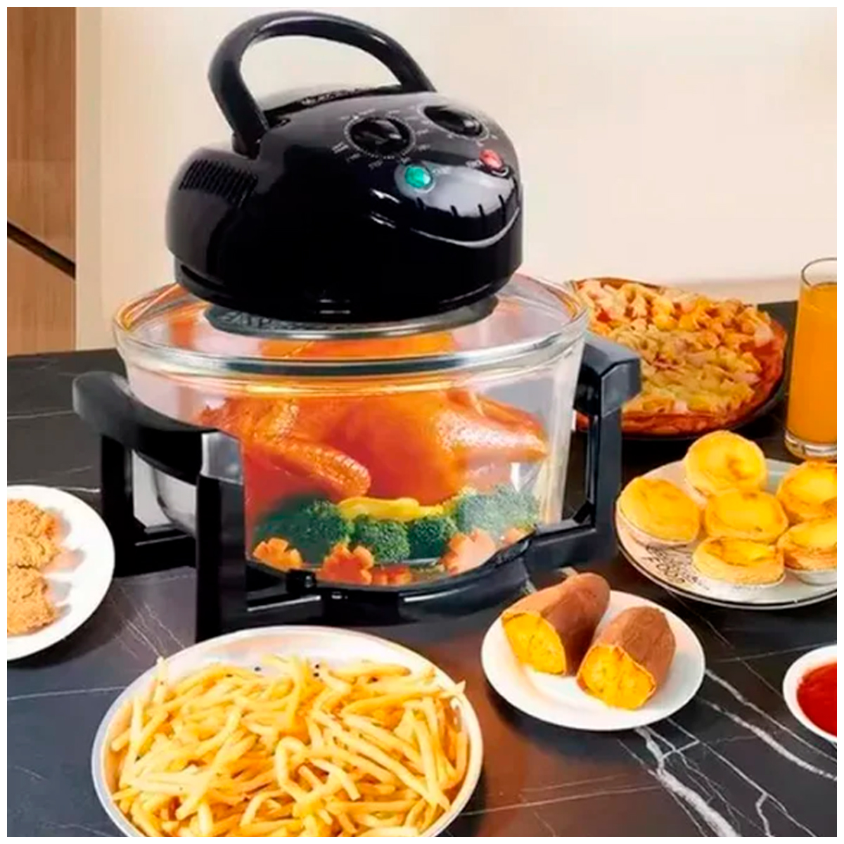 FREIDORA DE AIRE DE 12 LITROS ANTIADHERENTE DE 3500W - 3